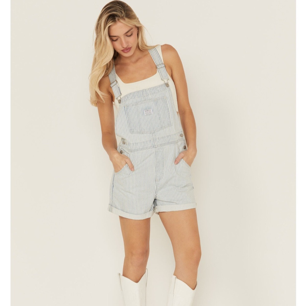 Women’s Levi’s Vintage Striped Denim Overalls